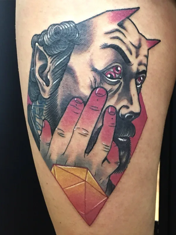 color neo traditional tatuaje en thigh #24508 | Tatuador Рост Won Tu