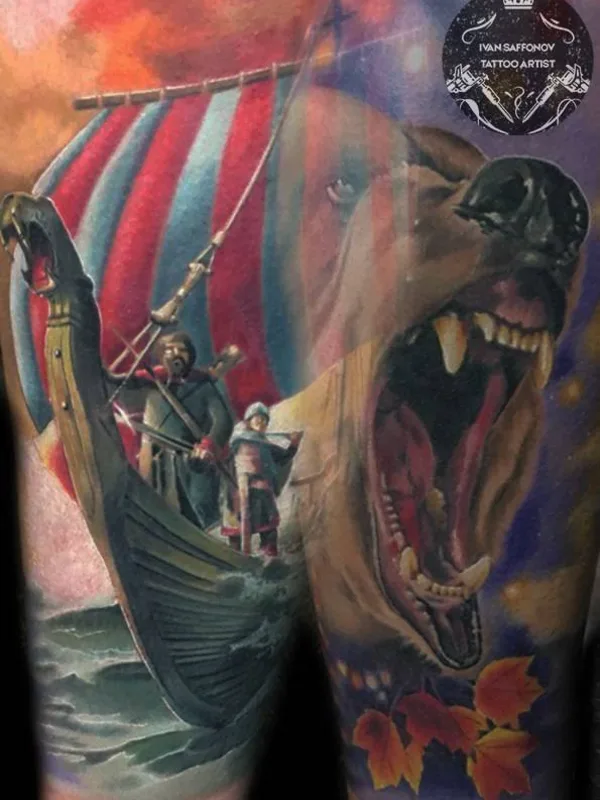 color realism татуировка на thigh #24200 | Тату мастер Иван Сафонов