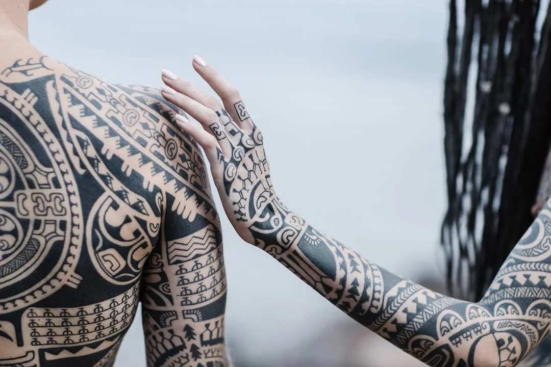 Tattoo artist Dmitry Babakhin, black Polynesian tattoo | Saint Petersburg, Russia