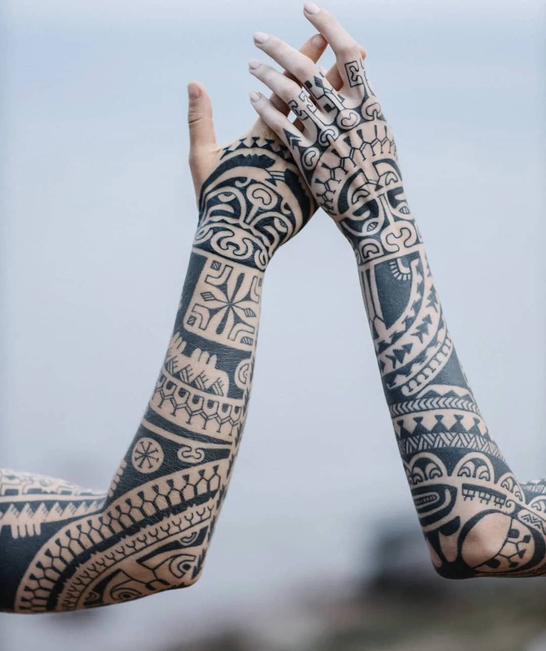 Tattoo artist Dmitry Babakhin, black Polynesian tattoo | Saint Petersburg, Russia