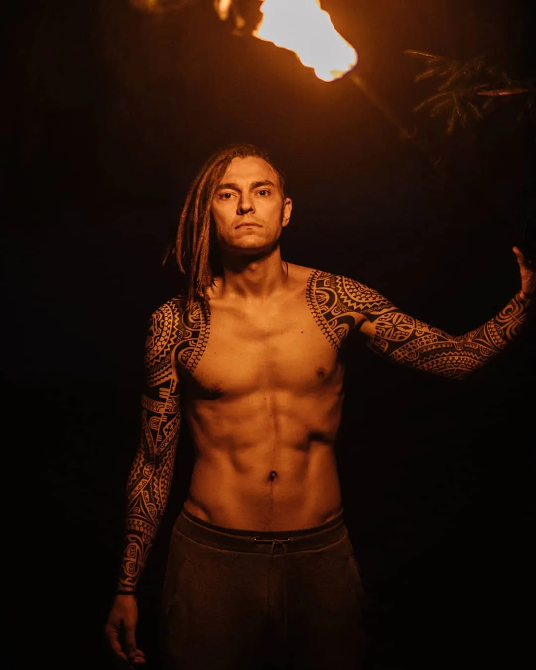 Tattoo artist Dmitry Babakhin, black Polynesian tattoo | Saint Petersburg, Russia