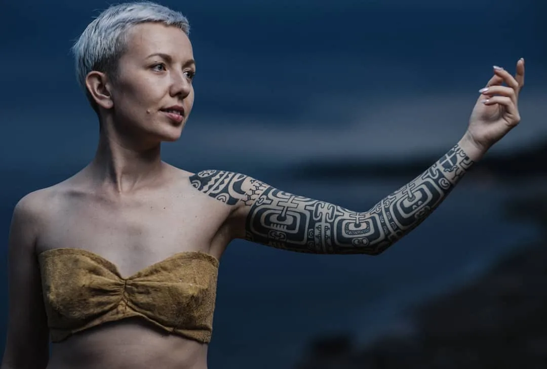Tattoo artist Dmitry Babakhin, black Polynesian tattoo | Saint Petersburg, Russia