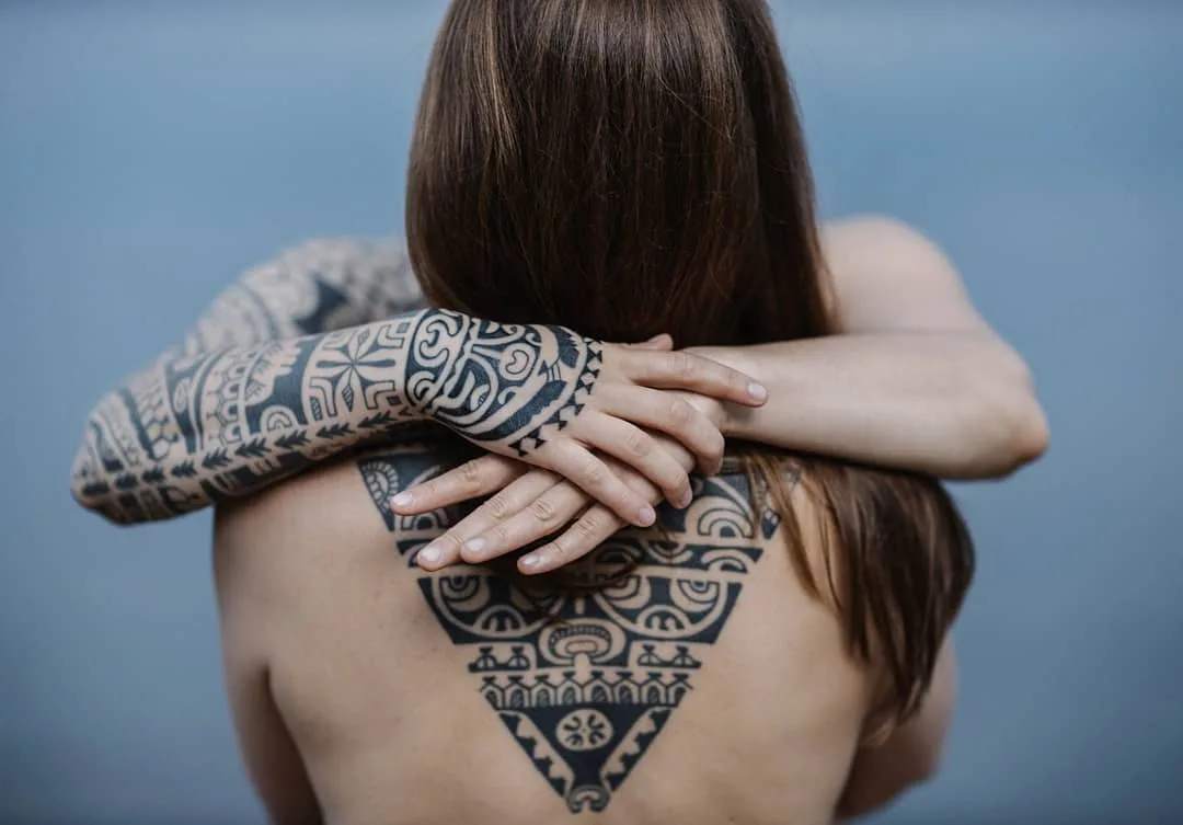 Tattoo artist Dmitry Babakhin, black Polynesian tattoo | Saint Petersburg, Russia