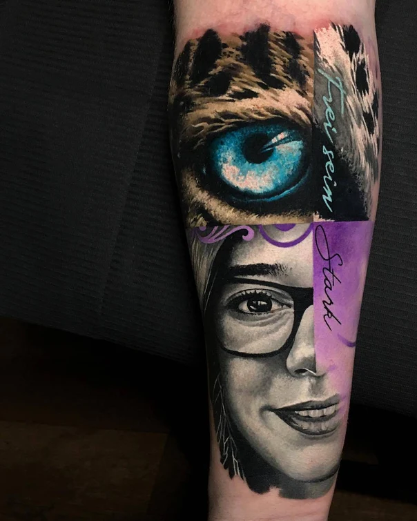 Realism Eye, Portrait tattoo on Forearm