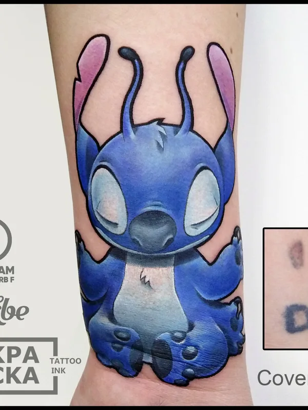 color cartoon 纹身 在 forearm #32559 | 纹身师 Владимир ПАНТЕРА Королев