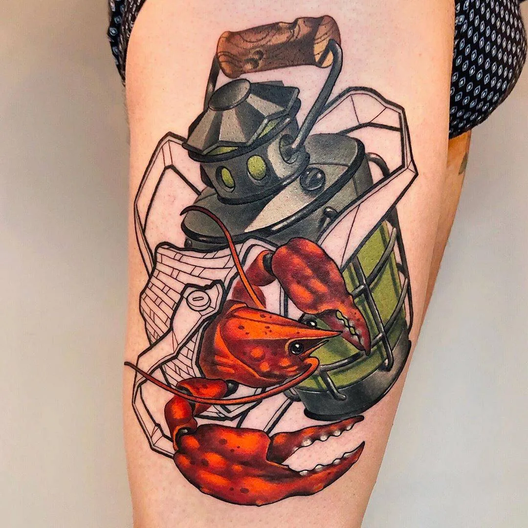 Tattoo artist Vincent Zattera, color author's new school, MEXOMEXO tattoo | Italy