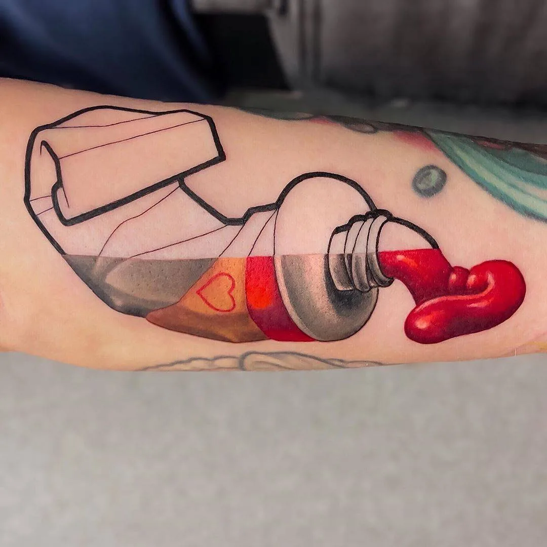 Tattoo artist Vincent Zattera, color author's new school, MEXOMEXO tattoo | Italy