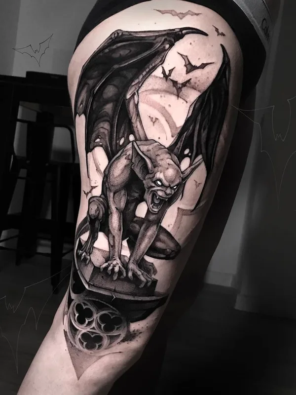 black and grey black and grey татуировка на thigh #37302 | Тату мастер Дмитрий UGLΨX Жернова