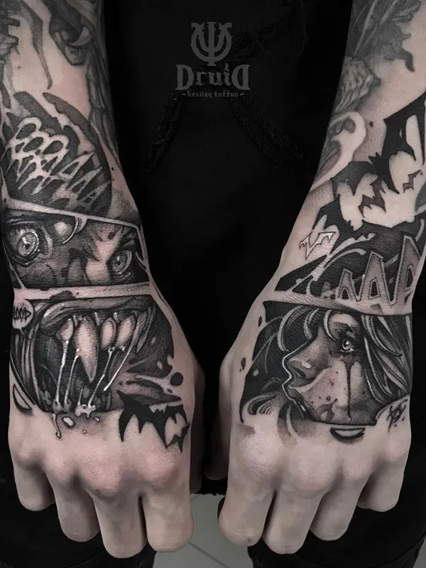 black and grey blackwork татуировка на hand #37304 | Тату мастер Дмитрий UGLΨX Жернова