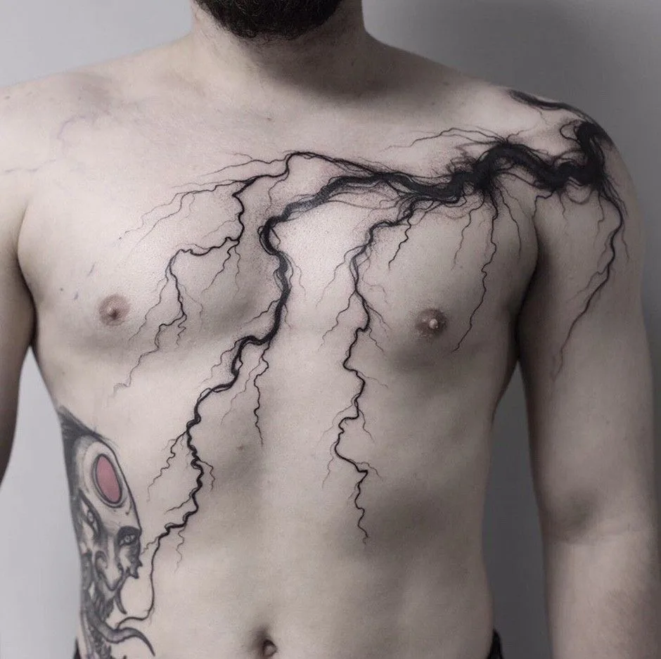 Tattoo artist Konstantin Strokin, blackwork graphics tattoo | Moscow, Russia