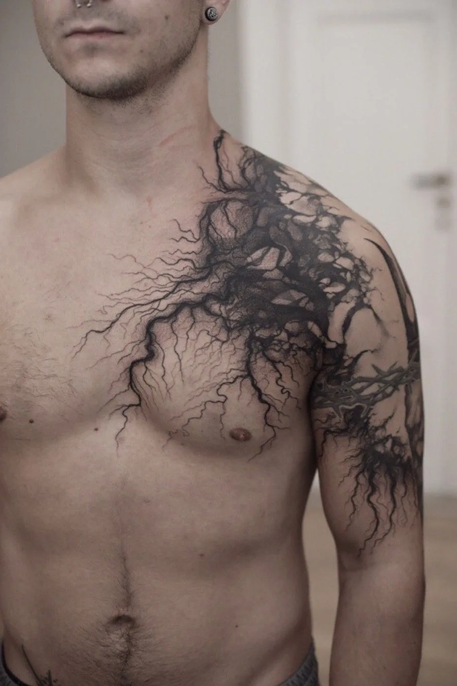 Tattoo artist Konstantin Strokin, blackwork graphics tattoo | Moscow, Russia