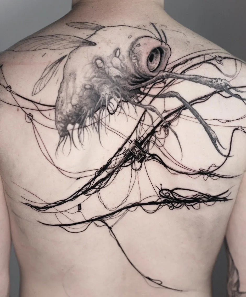 Tattoo artist Konstantin Strokin, blackwork graphics tattoo | Moscow, Russia