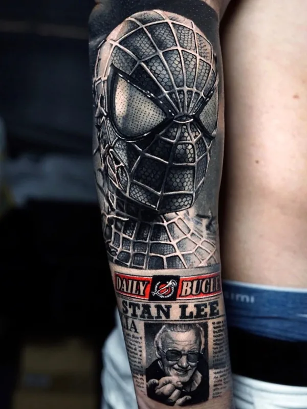 male black and grey realism tattoo on full sleeve #42310 | Tattoo Artist Mirko Ponti