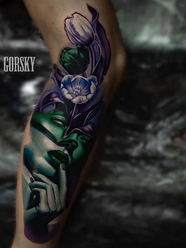 female color realism татуировка на forearm #42331 | Тату мастер Gorsky Tattoos