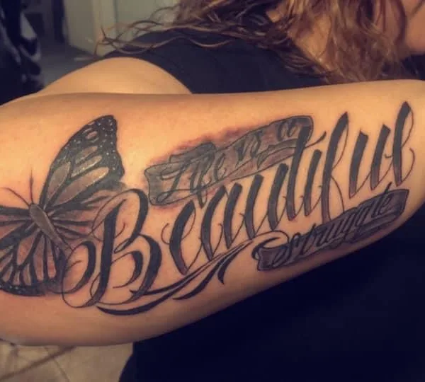 female black and grey blackwork Tatuaggio su forearm #42337 | Tatuatore Arcangel Villanueva Tattoos