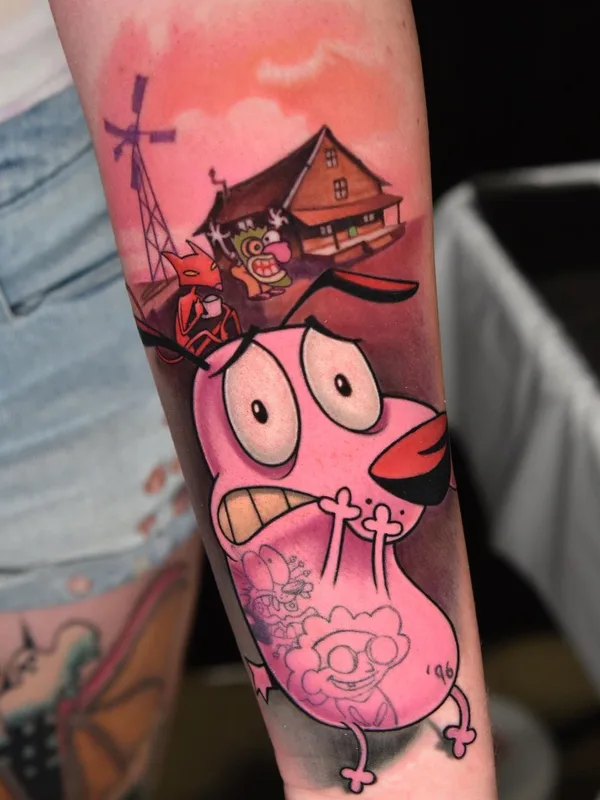 color cartoon татуировка на forearm #42359 | Тату мастер Danny Elliott