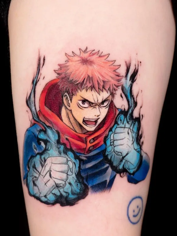 color anime tattoo auf forearm #42384 | Tätowierer Doggiett