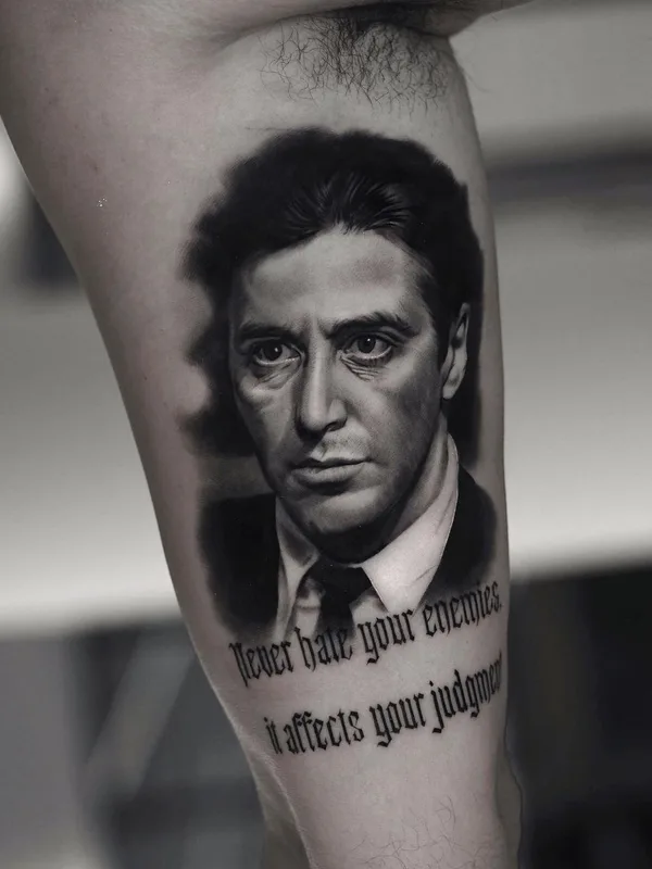 black and grey realism татуировка на bicep #42450 | Тату мастер Avihoo Ben Gida