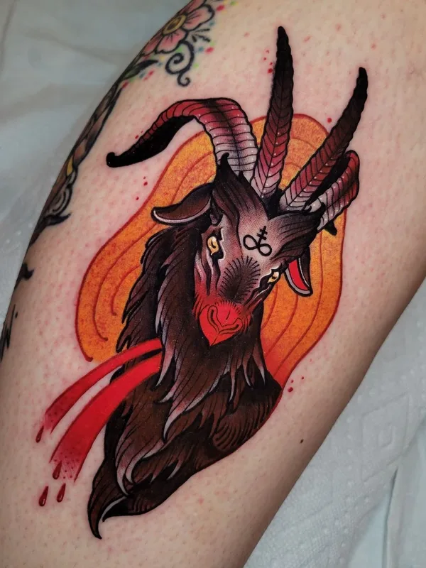 color neo traditional tatouage sur calf #42547 | Artiste tatoueur Shannon Gamerl