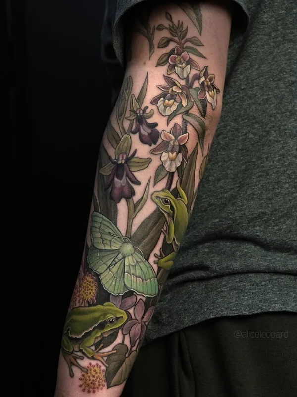 color illustrative татуировка на forearm #42587 | Тату мастер Алиса Леопард