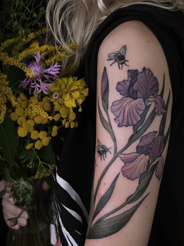 female color botanic татуировка на outer arm #42586 | Тату мастер Алиса Леопард
