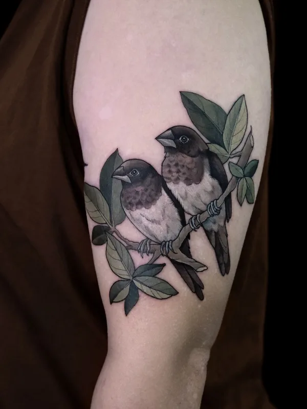 color illustrative татуировка на upper arm #42599 | Тату мастер Алиса Леопард