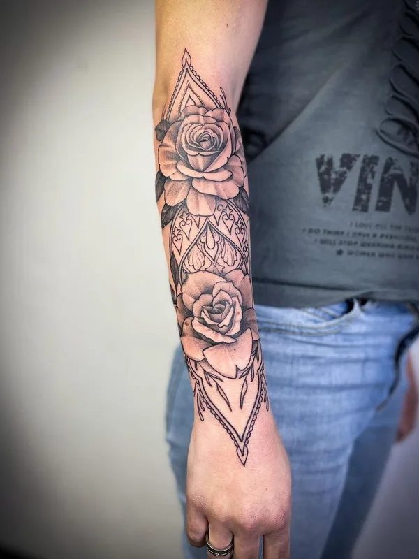 black and grey black and grey tattoo on forearm #58837 | Tattoo Artist Дмитрий Палкин