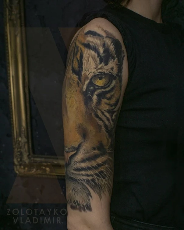 Realism Tiger tattoo on Forearm