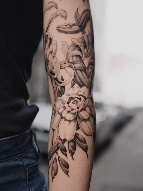 black and grey black and grey 纹身 在 forearm #58868 | 纹身师 Ezer