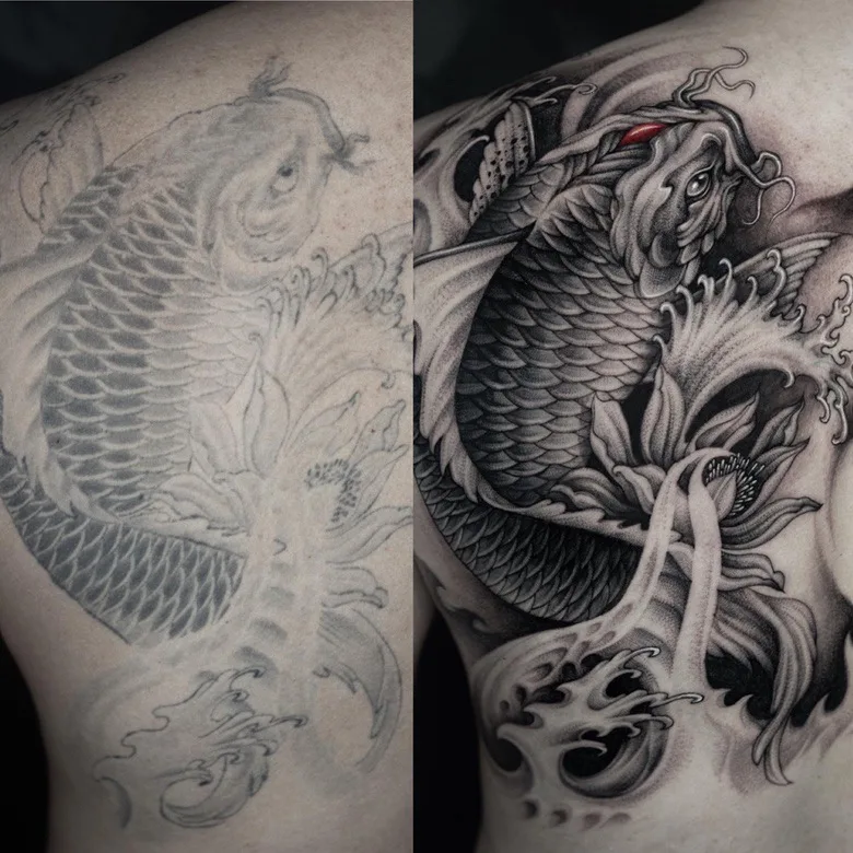 Touch-up tattoo done by Park