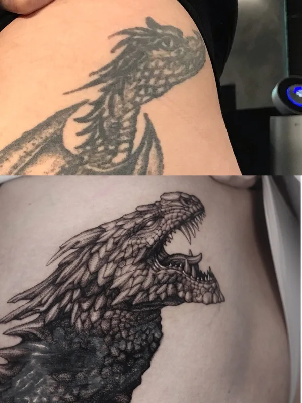 black blackwork Tatuagem em shoulder #59017 | Tatuador Park Tattooer