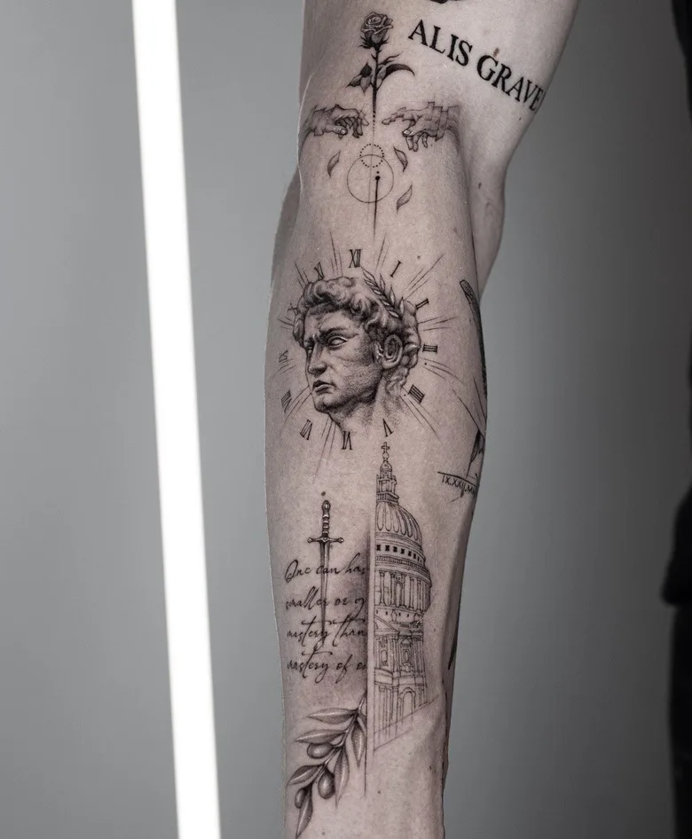 Mixed style tattoo - artist Park tattooer