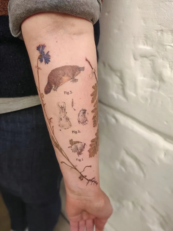 female color botanic tattoo on forearm #59057 | Tattoo Artist Ксения Дармаева