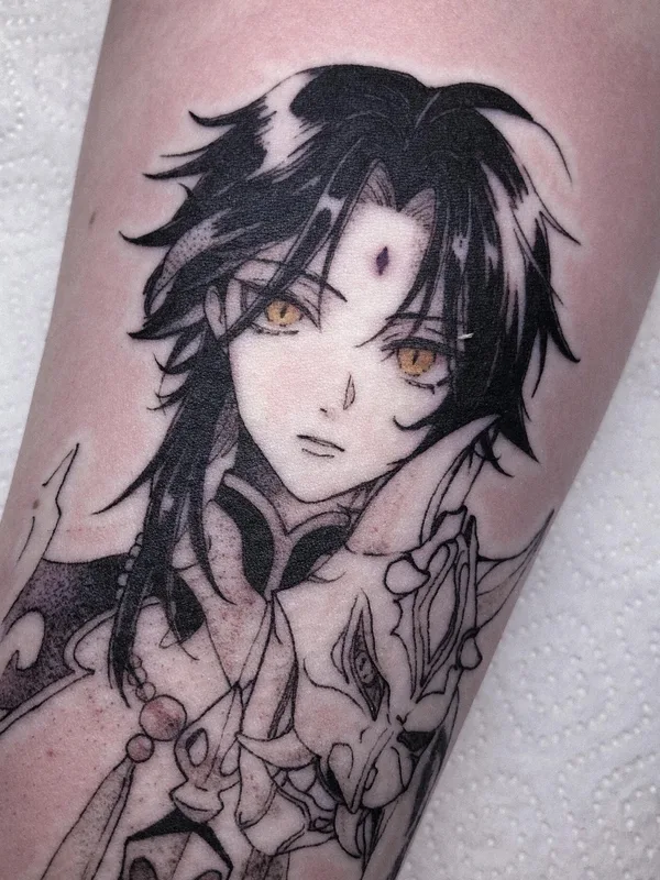 black and grey anime татуировка на forearm #59250 | Тату мастер EKYS ONE