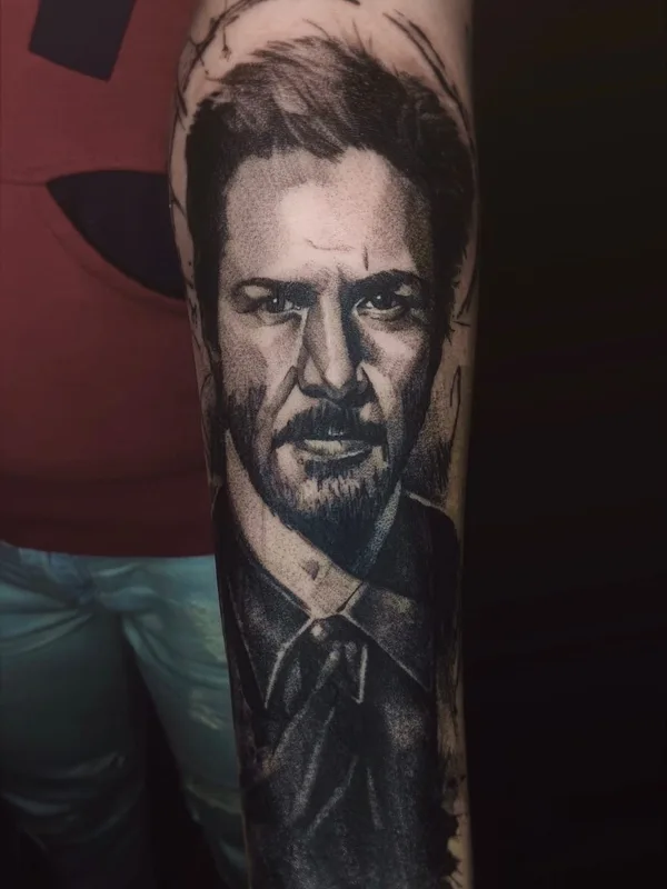 male black and grey realism татуировка на forearm #59287 | Тату мастер Стас Крас