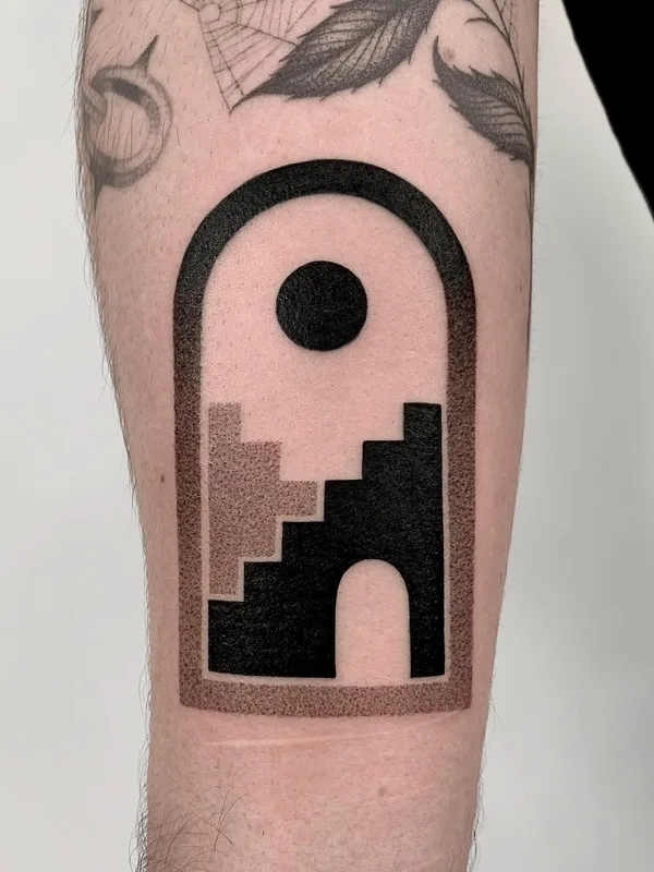 black geometric татуировка на forearm #59337 | Тату мастер velco.tattoo