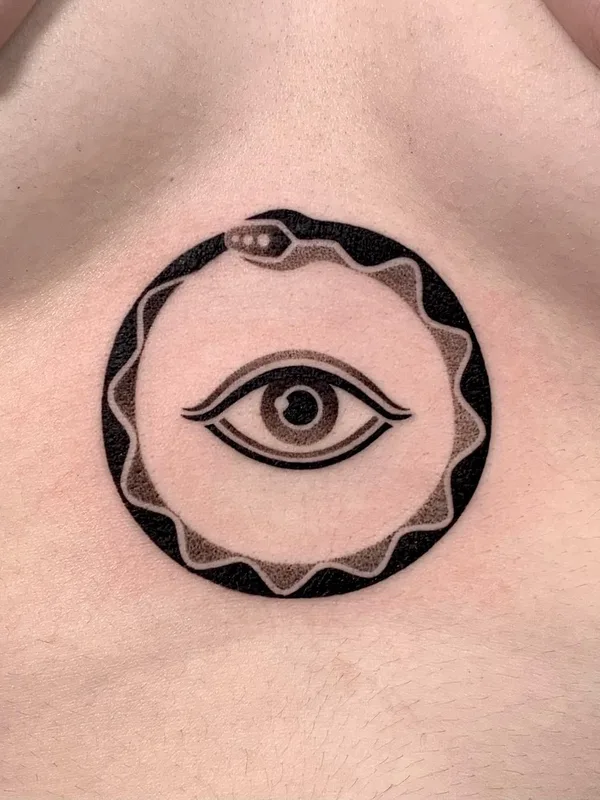 black and grey blackwork татуировка на chest #59346 | Тату мастер velco.tattoo