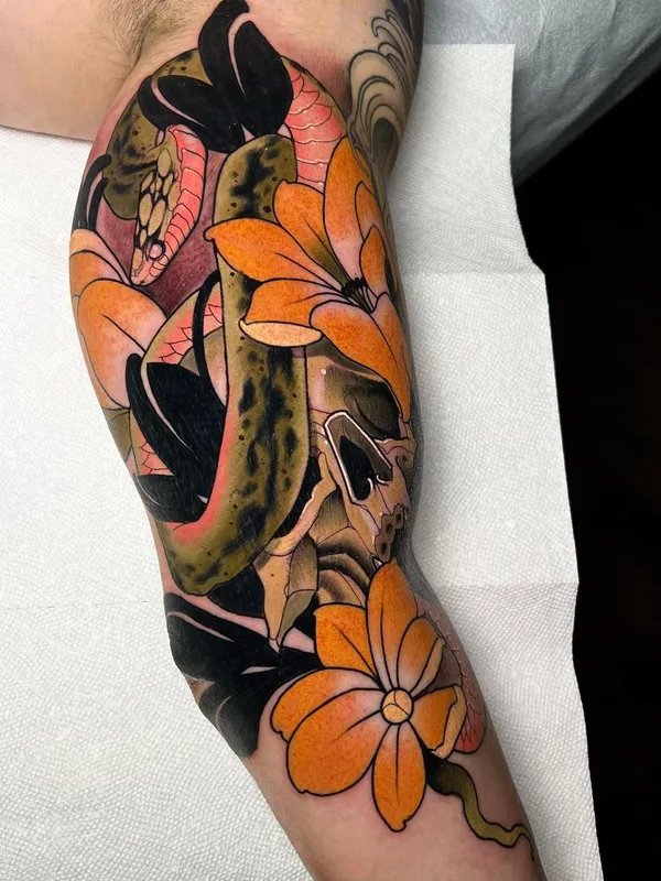 color japanese tattoo on forearm #59361 | Tattoo Artist Jon Coimbra