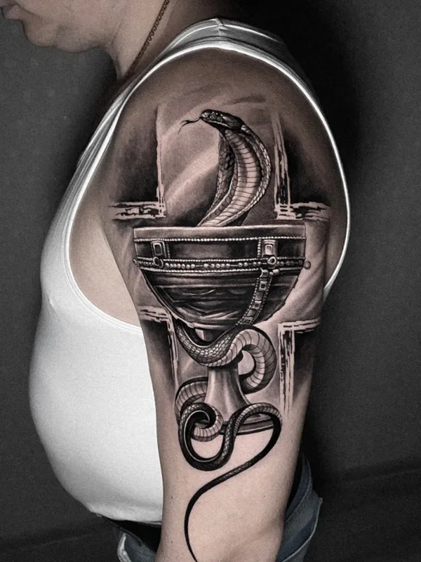 black and grey realism 타투 부위 upper arm #73291 | 타투이스트 Поздеев Федор