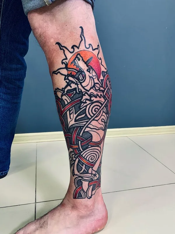 color celtic Tatuaggio su calf #73342 | Tatuatore Никита Степаненко VikingTotem