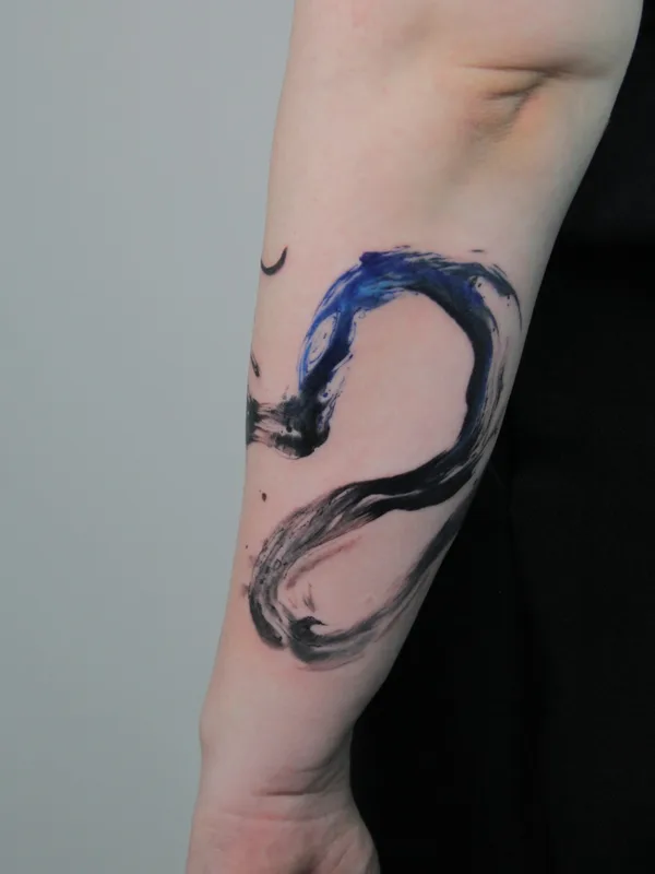 color abstract 纹身 在 forearm #73506 | 纹身师 Алина Лоткова