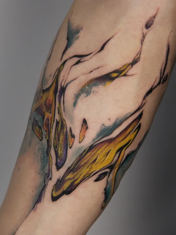 color watercolor 纹身 在 forearm #73505 | 纹身师 Алина Лоткова