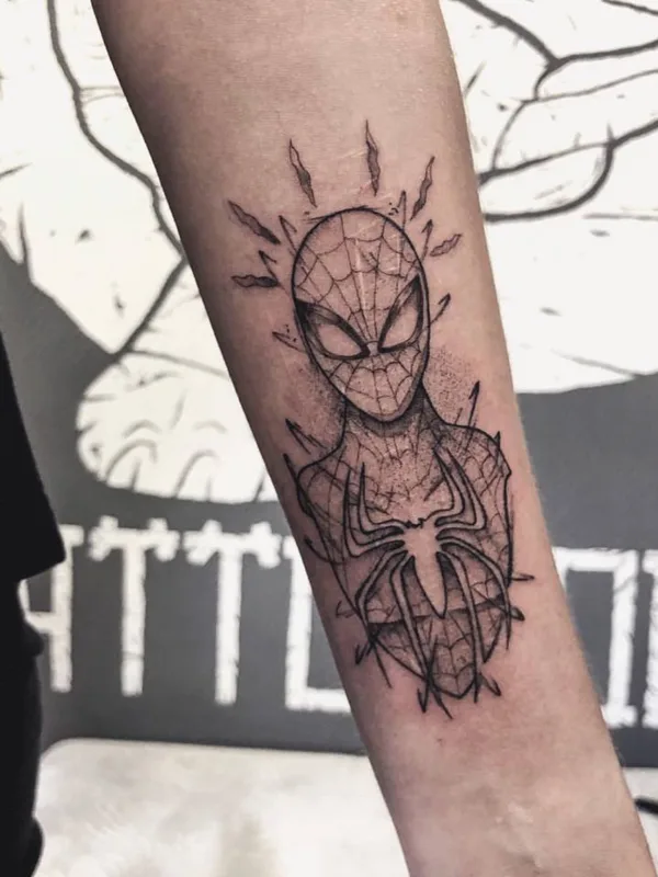 black sketch tatouage sur forearm #73546 | Artiste tatoueur Галата Дмитрий