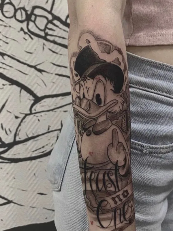 black and grey black and grey tatouage sur forearm #73552 | Artiste tatoueur Галата Дмитрий
