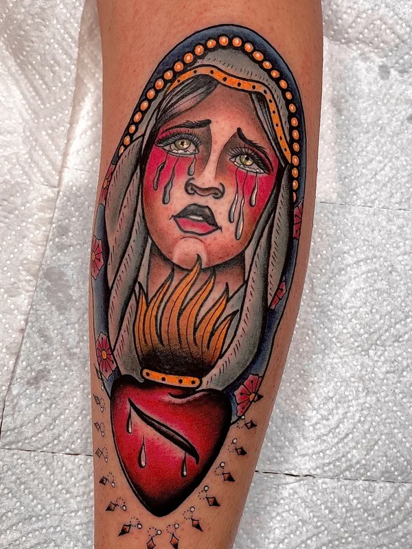 color neo traditional Tatuaggio su calf #74164 | Tatuatore Massimiliano Pennella / @PennyBoy