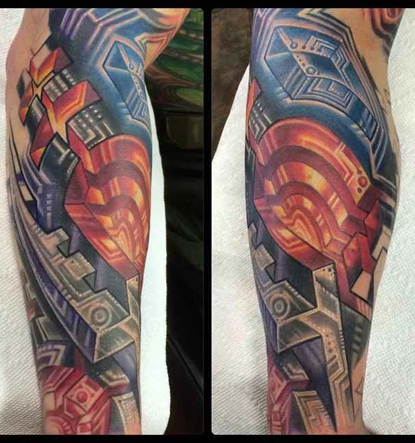 color abstract 타투 부위 forearm #4473 | 타투이스트 Mike Cole