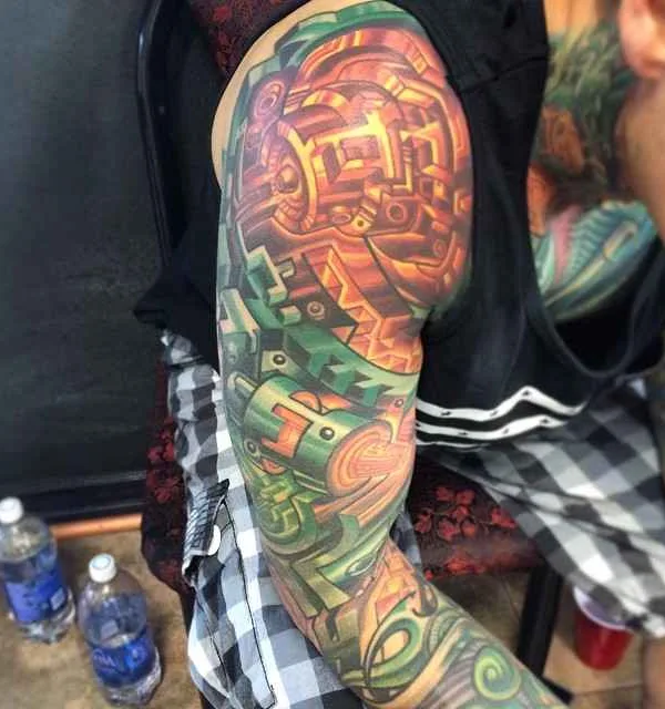 color abstract 타투 부위 full sleeve #4478 | 타투이스트 Mike Cole