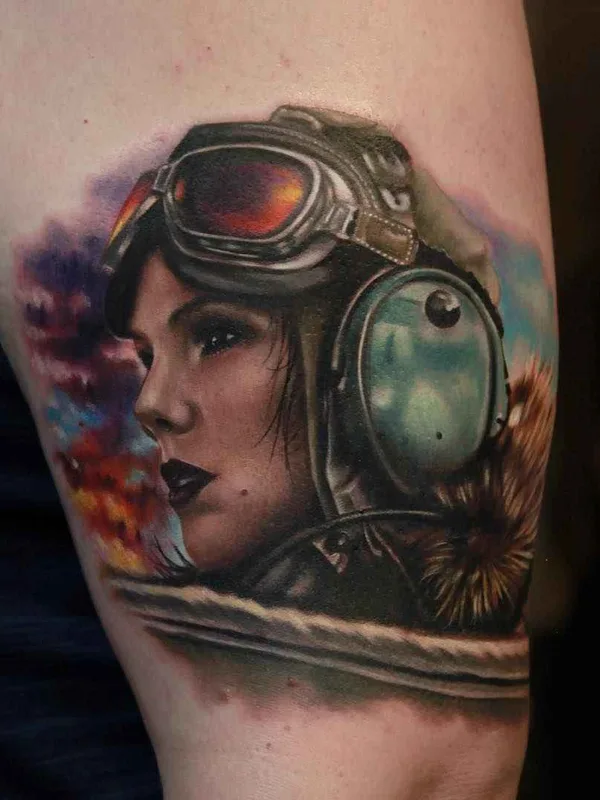 female color realism 타투 부위 bicep #3587 | 타투이스트 Rich Pineda