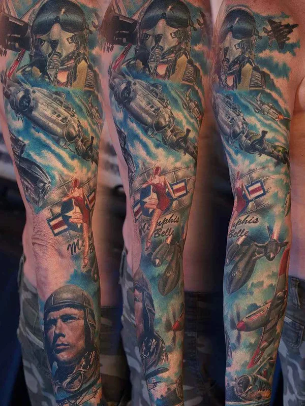 male color realism 타투 부위 full sleeve #3591 | 타투이스트 Rich Pineda