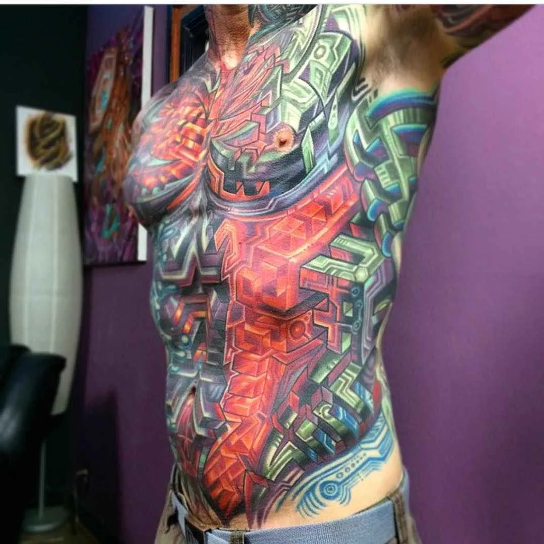Tattoo artist Mike Cole color biomechanic tattoo | Тату-мастер Mike Cole цветные биомеханика татуировки